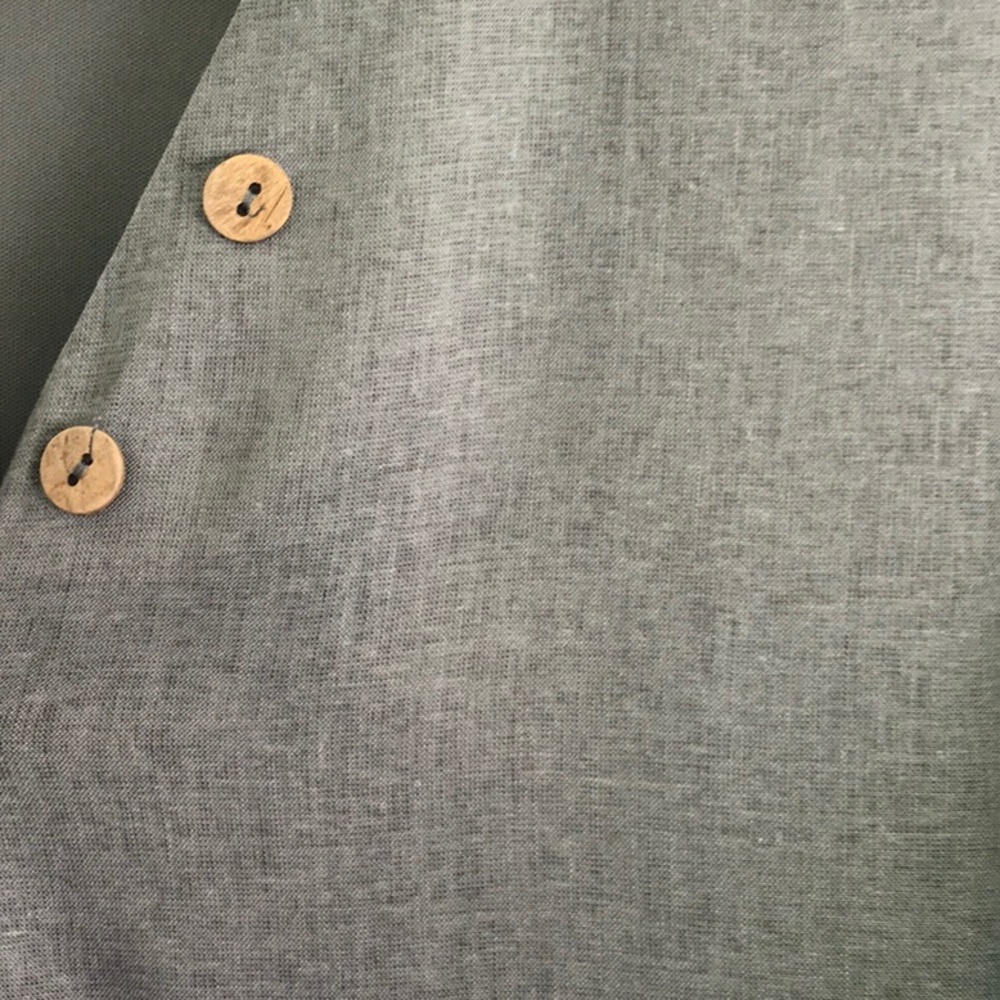 Gray Button-Down Midi Dress - Picture 8 of 8